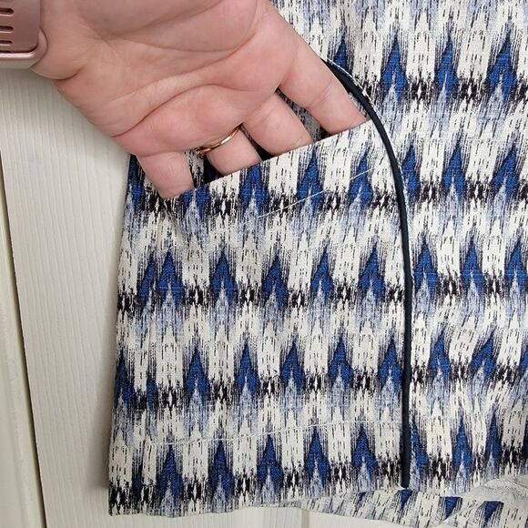 Anthropologie Cartonnier ikat print side zip shirts size 8 - Picture 2 of 7